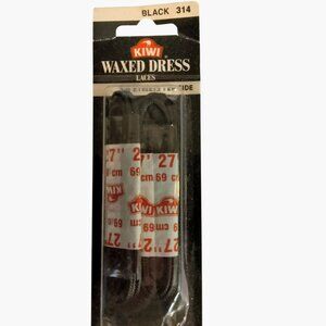 Kiwi Flat Dress Shoe Laces Black 27 Inches 2 Pairs 314 USA